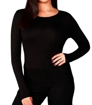 scoop top in black