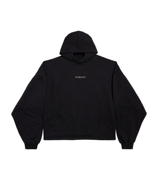 Rhinestone-Logo Cropped Hoodie