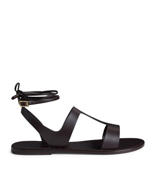 Leather Wrap-Around Sandals