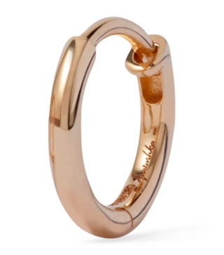 Yellow Gold Single Hoop Earring