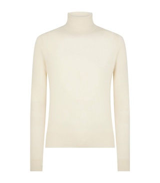 Wool-Silk-Cashmere Rollneck Sweater