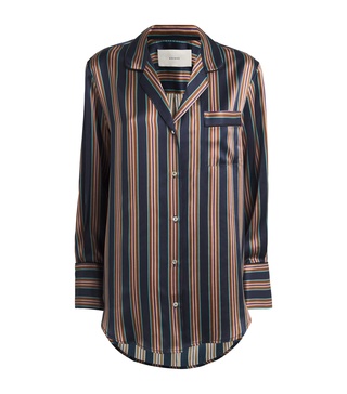 Silk Striped Pyjama Shirt