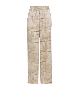 Silk Printed Trousers