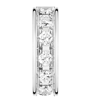 White Gold and Diamond Quatre Radiant Single Clip Earring