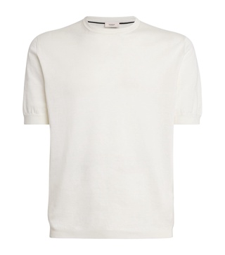 Cotton-Silk Knit T-Shirt