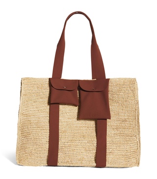 Raffia Voyageur Tote Bag