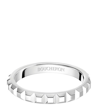 Platinum Clou de Paris Wedding Band
