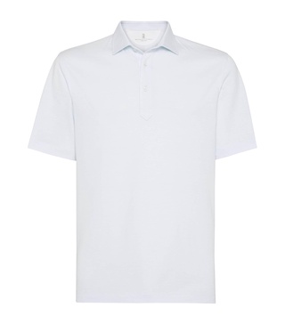 Cotton-Linen Piqué Polo Shirt