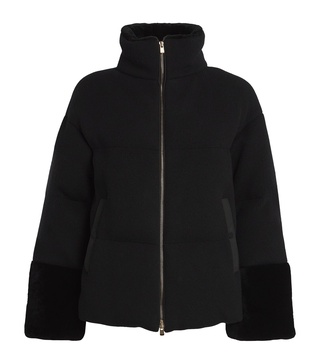 Cashmere Quilted Puffer Jacket