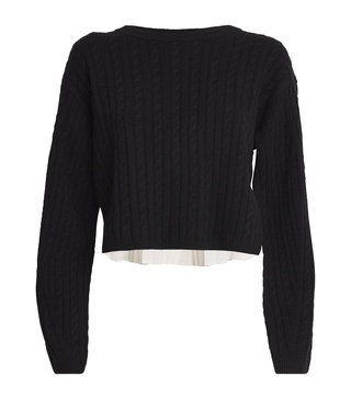 Wool-Cashmere Cropped Sweater