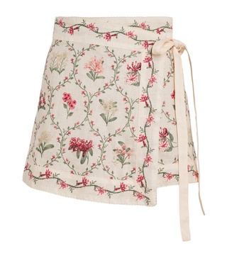 Linen Luna Orquidea Mini Skirt