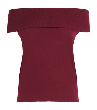 Wool-Cashmere Off-The-Shoulder Top
