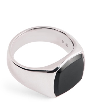 Polished Onyx Kay Signet Ring