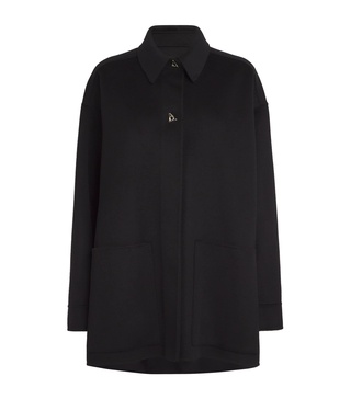 Wool-Silk Button Crane Jacket