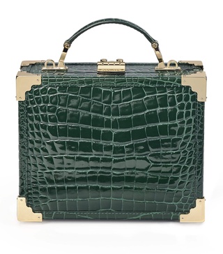 Mini Leather Trunk Clutch Bag