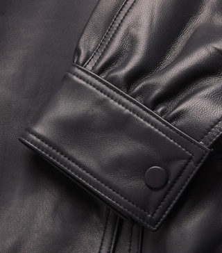 Double-Breasted Leather Jacket