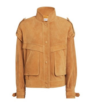 Lambskin Suede Oversized Jacket