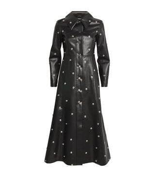 Faux Leather Studded Coat