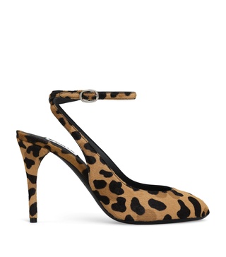 Leopard Print Decollete Pumps 90