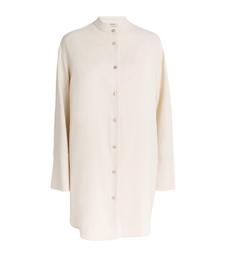 Oversized Grandad-Collar Shirt