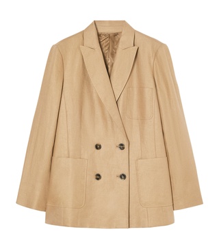 Linen Quorum Double-Breasted Blazer