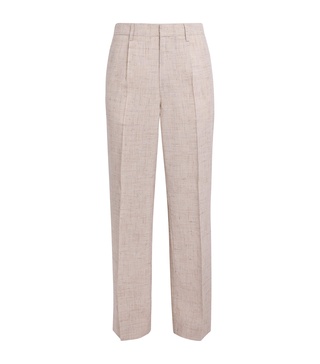 Slubbed Straight Trousers