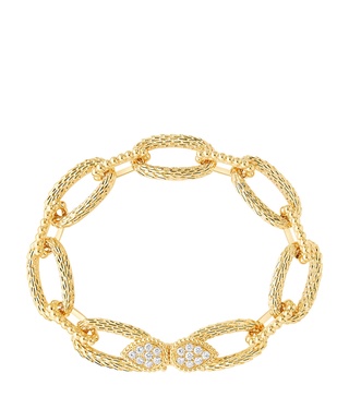 Yellow Gold and Diamond Serpent Bohème Vintage Bracelet
