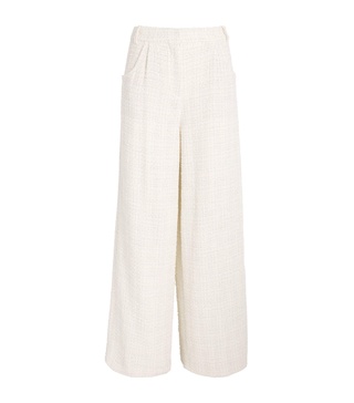 Tweed Wide-Leg Trousers