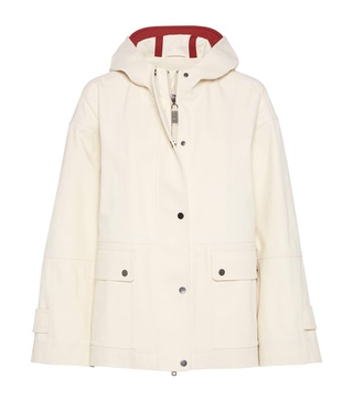 Cotton Canvas Hooded Jacket