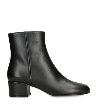 Leather Vitello Glove Ankle Boots 45