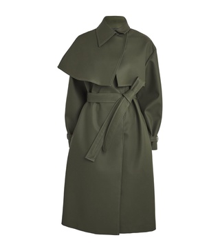 Rubber Asymmetric Trench Coat