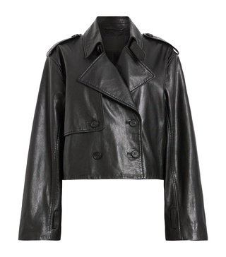 Leather Cropped Hendry Trench Coat