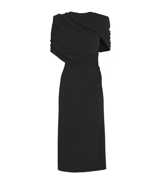 Jersey Draped Midi Dress