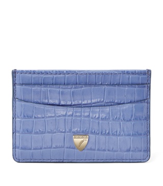 Croc-Embossed Slim Card Holder