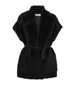 Shearling Sleeveless Jacket