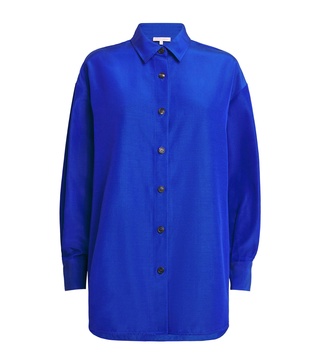 Cotton-Blend Oversized Shirt