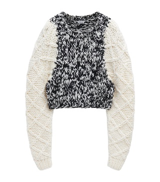 Wool-Blend Cropped Sweater