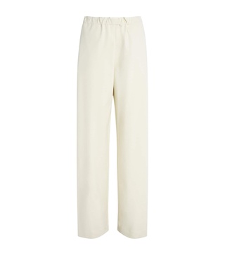 Bead-Detail Elasticated-Waist Trousers
