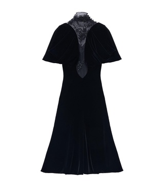 Velvet Embellished Midi Dress