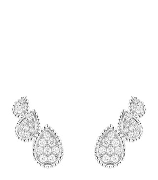 White Gold and Diamond Serpent Bohème Three Motifs Earrings
