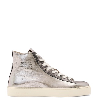 Leather Tana Metallic High-Top Sneakers