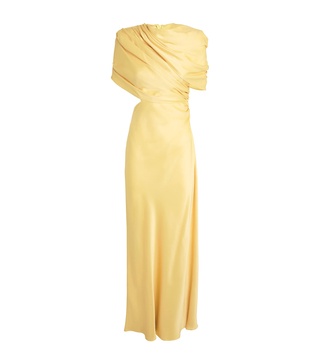 Satin Draped Gown