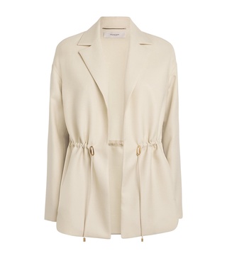 Wool-Silk Drawstring Jacket
