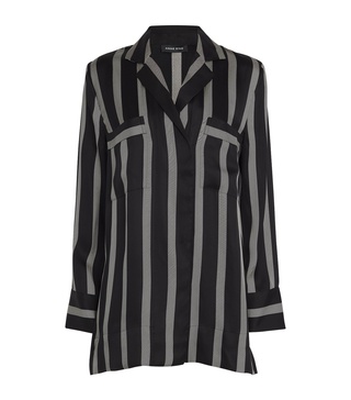 Silk-Blend Striped Lynette Shirt