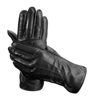Men's Wool-Cashmere Lined Leather Gloves (Medium)