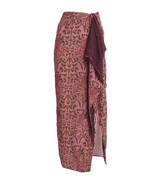 Floral Print Tanzanita Sueño Maxi Skirt