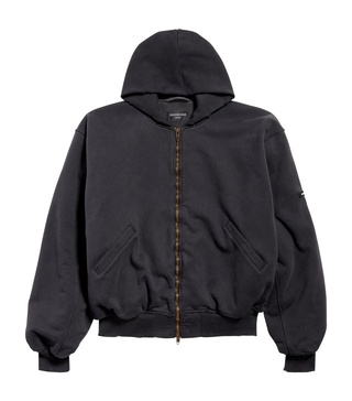 Cotton Hooded Bomber Jacket