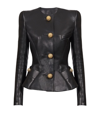 Peplum Leather Jacket