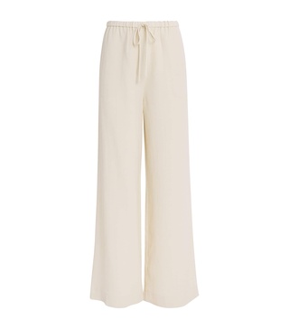 Woven Stripe Drawstring Trousers