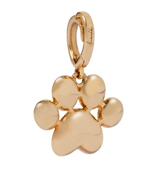 Yellow Gold Paw Print Charm